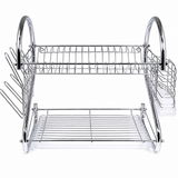 Better Chef DR-22 2-Tier Dish Drying Rack 22" Chrome Plated Kitchen Organizer