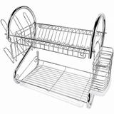 Better Chef DR-22 2-Tier Dish Drying Rack 22" Chrome Plated Kitchen Organizer