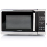 Black + Decker 0.9 Cu Ft Digital Microwave Oven w/ Turntable in Stainless Steel