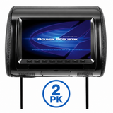 Power Acoustik H-91CC Universal 9" LCD Headrest Monitor Car Video Display - 2PK