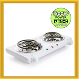 Better Chef IM-306DB 1500 Watts Dual Element Electric Countertop Range in White