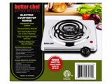 Better Chef 1000W Portable Electric Burner Adjustable Heat Hot Plate Dorms & RVs