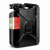 Wavian 20L 5 Gallon NATO Steel Jerry Can w/ Spout Black (4 Pack)