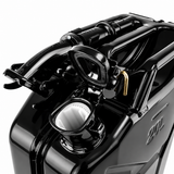 Wavian 20L 5 Gallon NATO Steel Jerry Can w/ Spout Black (4 Pack)
