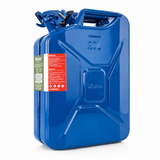 Wavian 20L 5 Gallon NATO Steel Jerry Can w/ Spout Blue (4 Pack)