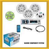 Boss Audio MCK632WB.64 1 DIN 6.5" Full Range Marine Stereo Speaker Package (NEW)