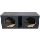 Qpower Bass10 Vented Dual Hole 10" Carpeted Car Subwoofer Box Enclosure