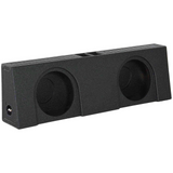 QPower QBTRUCK210V Dual 10 Inch Ported Empty Car Woofer Enclosure Behind Seat