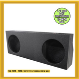 QPower Dual 12" Sealed Empty Woofer Enclosure for ’22-’23 Toyota Tundra Crew Max