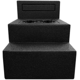 QPower “QBOMB” Single 12" Universal Center Console Vented Empty Woofer Enclosure