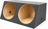 QPower QHDBASS12 Dual 12" Empty Subwoofer Box Angled Car Speaker Enclosure
