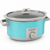 Black&Decker 7-Quart 3-Heat Settings Diswasher Safe Look Slow Cooker -Teal