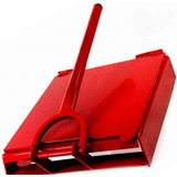Made in Mexico Red Manual Flower/Corn All Metal Tortilla Maker Press 10x10 inch