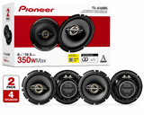 4x Pioneer TS-A1688S 6.5" 4-Way Coaxial Car Speakers 350W Max A-Series