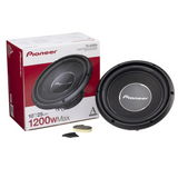 x2 Pioneer TS-A25S4 10" 350W RMS Power Single 4-Ohm Voice Coil Car Subwoofer NEW