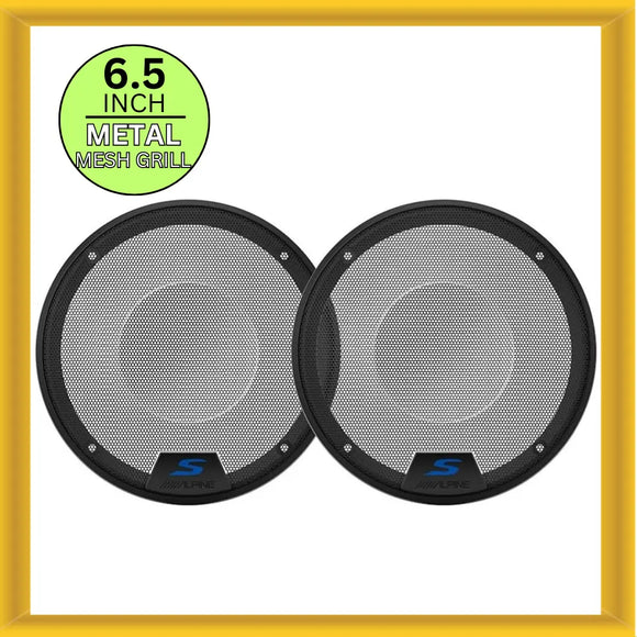 Alpine S-Series KTE-S65G 6.5 Inch Car Speaker Metal Mesh Grill with Trim Ring