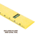 Mayes 48″ Polystyrene Level Ruler w/ Plumb And Level Vials