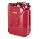 WAVIAN 5 GALLON 20 LITER FUEL CAN, AUTHENTIC JERRY CAN w/ LEAKPROOF SPOUT - RED