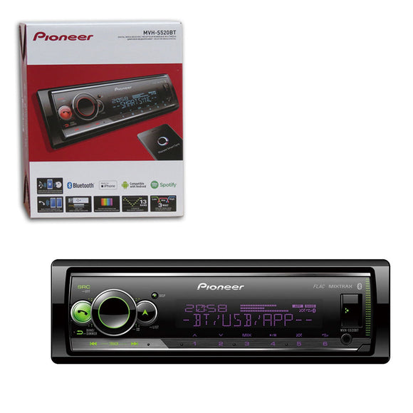 Pioneer MVH-S520BT Single DIN Digital Media Receiver with Bluetooth