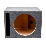 QPower Single 12" Vented Heavy Duty Slot Ported Carpeted Subwoofer Enclosure Box