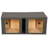 Q Power Dual 12" Square Holes Vented Heavy Duty Subwoofer Enclosure Box | QHD212VSQ