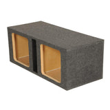 Q Power Dual 12" Square Holes Vented Heavy Duty Subwoofer Enclosure Box | QHD212VSQ