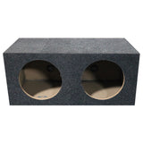 QPOWER DUAL 15" 15 INCH SEALED HEAVY DUTY SQUARE EMPTY SUB WOOFER BOX | QMPSQ15E